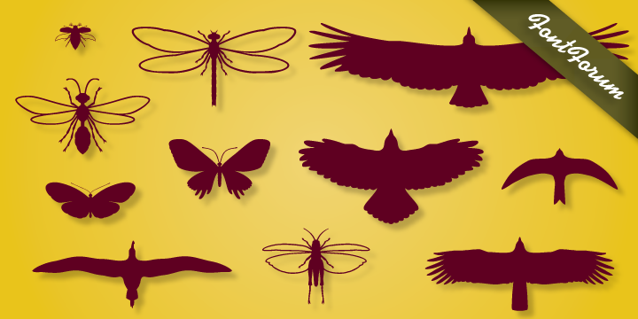 Шрифт Flying Objects